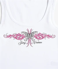 Juicy Couture Butterfly White Crop Tank Top