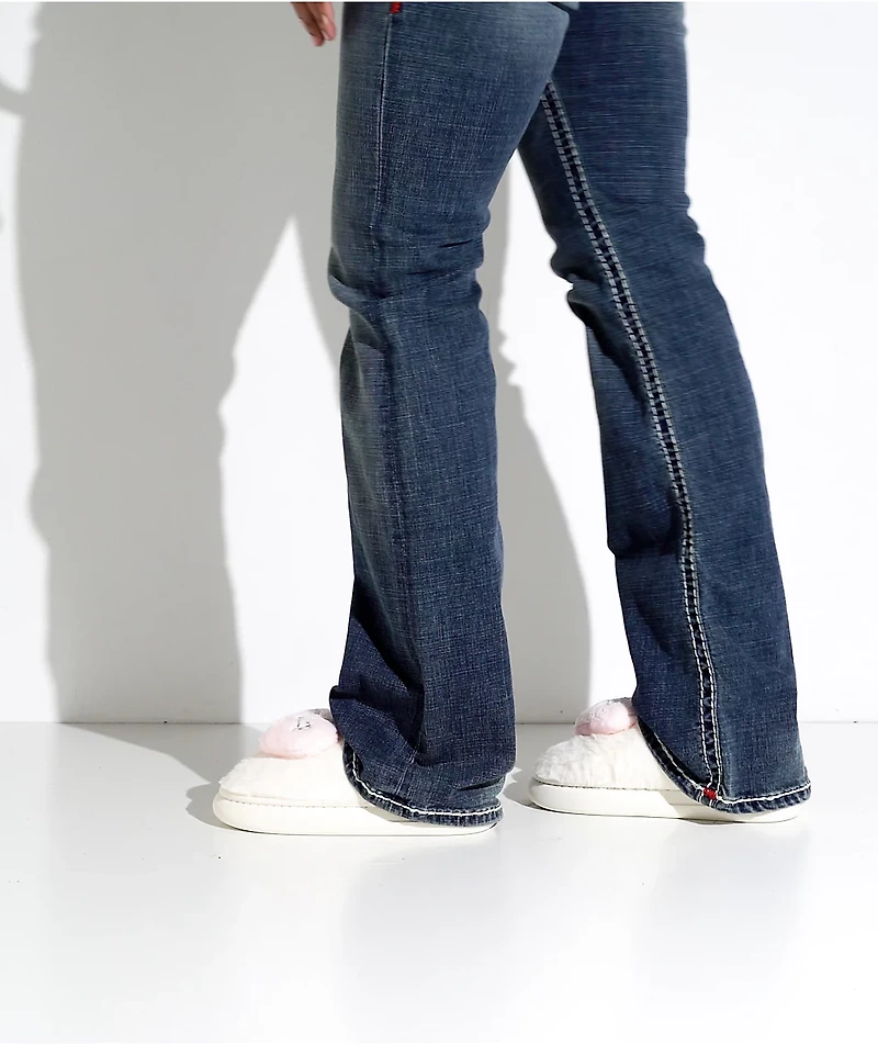 Juicy Couture Contenta Ivory & Blush Slippers