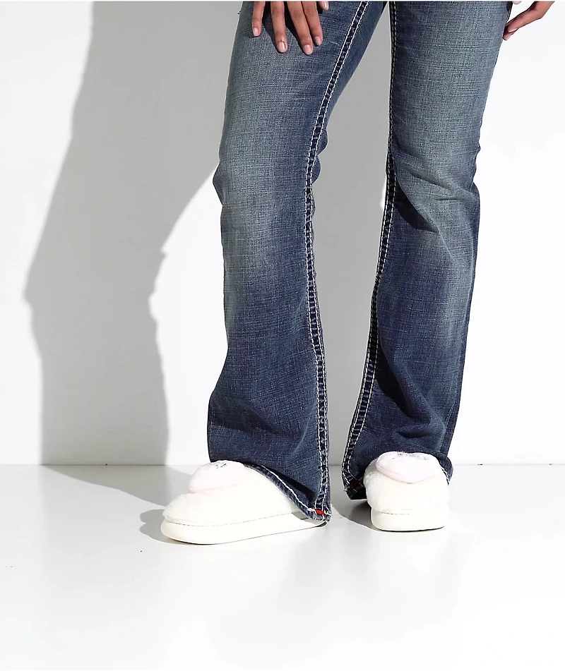 Juicy Couture Contenta Ivory & Blush Slippers