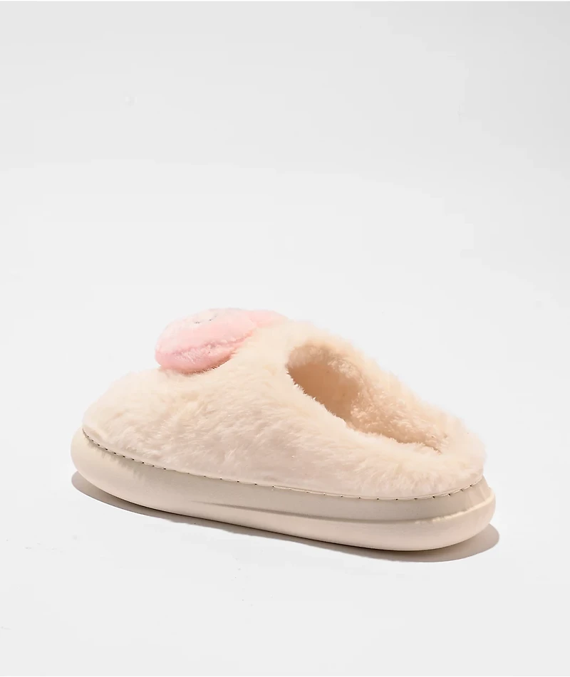 Juicy Couture Contenta Ivory & Blush Slippers