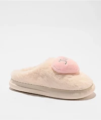 Juicy Couture Contenta Ivory & Blush Slippers