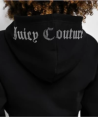 Juicy Couture Corset Licorice Crop Zip Hoodie