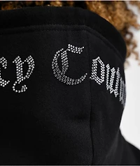 Juicy Couture Corset Licorice Crop Zip Hoodie