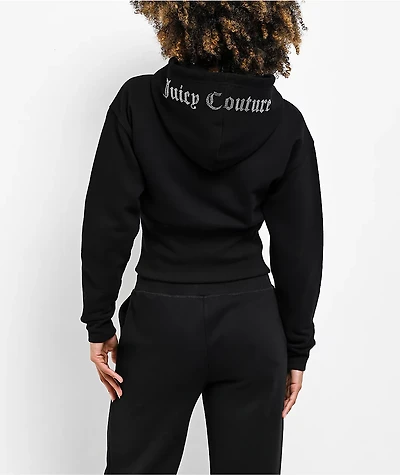 Juicy Couture Corset Licorice Crop Zip Hoodie
