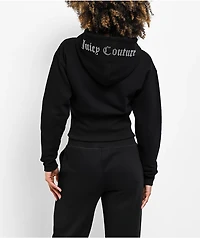 Juicy Couture Corset Licorice Crop Zip Hoodie
