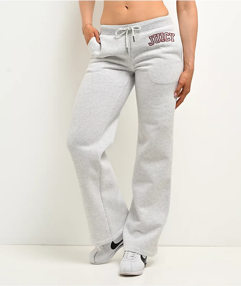Juicy Couture Drawstring Light Heather Grey Sweatpants
