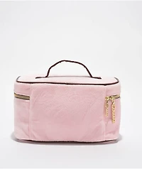 Juicy Couture Foil Logo Pink Velour Makeup Bag