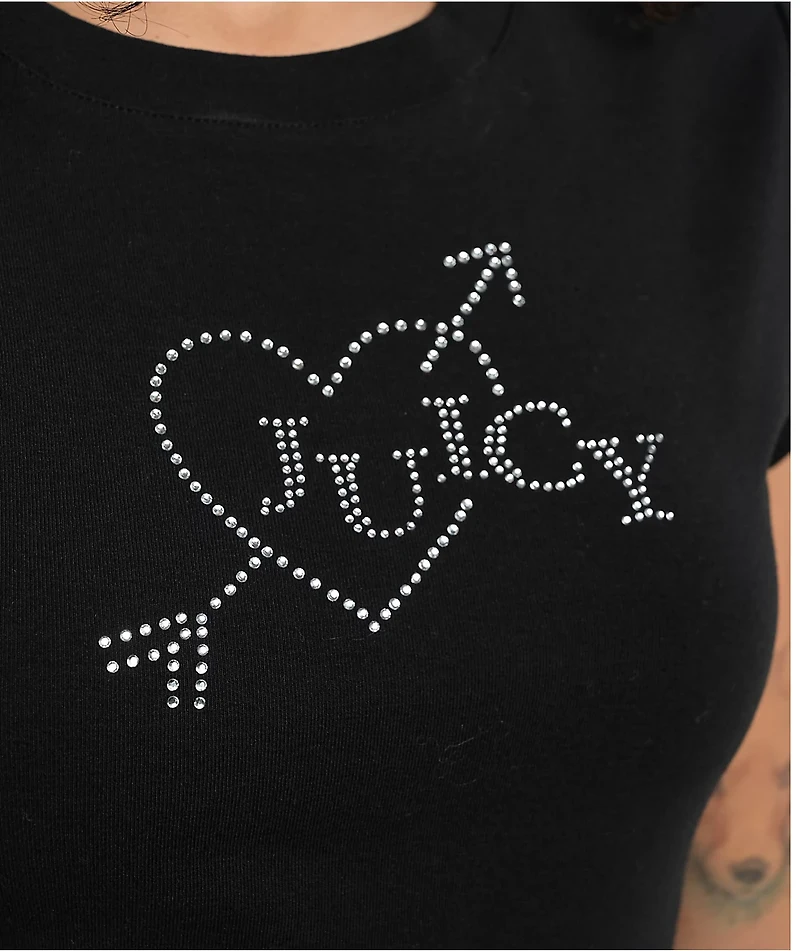 Juicy Couture Heart & Arrow Licorice Crop T-Shirt