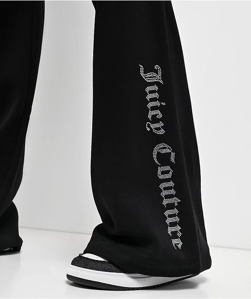 Juicy Couture Licorice Fleece Wide Leg Sweatpants