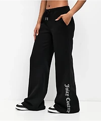 Juicy Couture Licorice Fleece Wide Leg Sweatpants