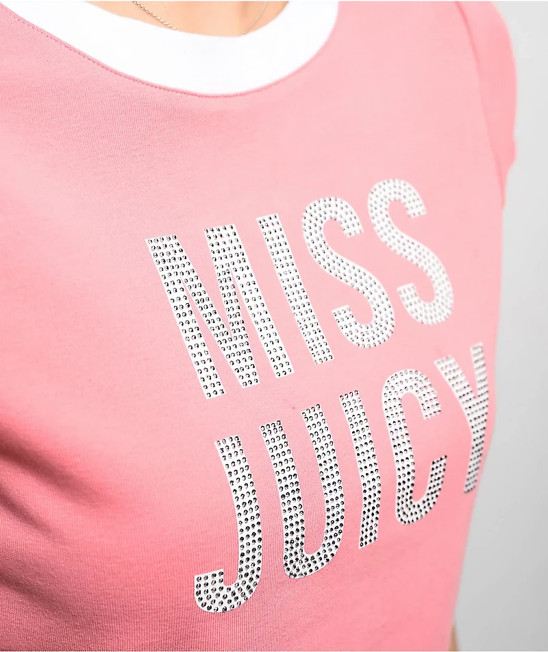 Juicy Couture Miss Juicy Pink Crop T-Shirt