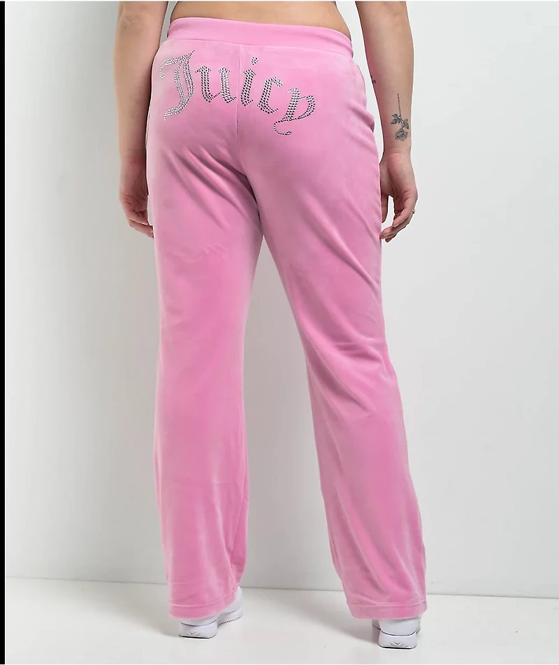 Juicy Couture OG Big Bling Fanciful Velour Track Pants