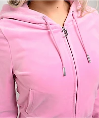 Juicy Couture OG Big Bling Fanciful Velour Zip Hoodie