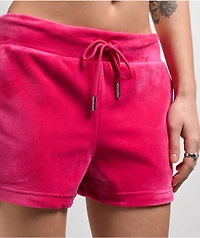 Juicy Couture OG Big Bling Free Love Velour Track Shorts