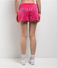 Juicy Couture OG Big Bling Free Love Velour Track Shorts