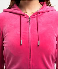 Juicy Couture OG Big Bling Free Love Velour Zip Hoodie