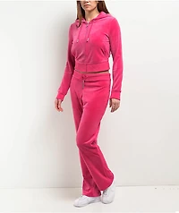 Juicy Couture OG Big Bling Free Love Velour Zip Hoodie