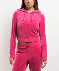 Juicy Couture OG Big Bling Free Love Velour Zip Hoodie