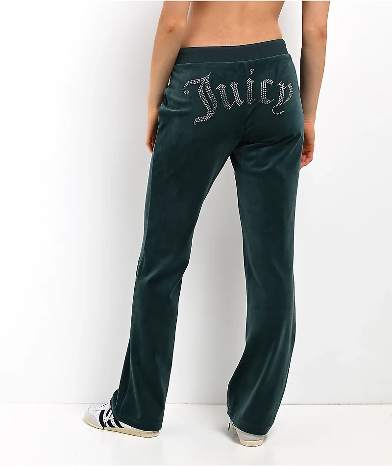 Juicy Couture OG Big Bling Junebug Velour Track Pants
