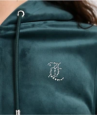 Juicy Couture OG Big Bling Junebug Velour Zip Hoodie