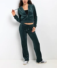 Juicy Couture OG Big Bling Junebug Velour Zip Hoodie