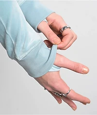 Juicy Couture OG Big Bling Pastel Turquoise Velour Zip Hoodie