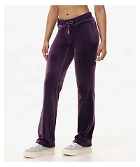 Juicy Couture OG Big Bling Plum Velour Track Pants