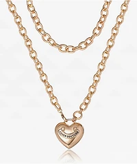 Juicy Couture Puff Heart Goldtone Necklace