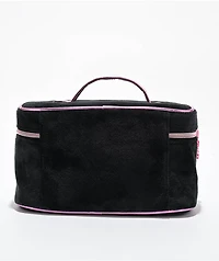 Juicy Couture Rhinestone Logo Black Velour Makeup Bag