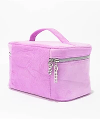 Juicy Couture Rhinestone Terry Train Purple Velour Makeup Bag
