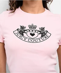 Juicy Couture Scottie Dog Whisper Pink Crop T-Shirt