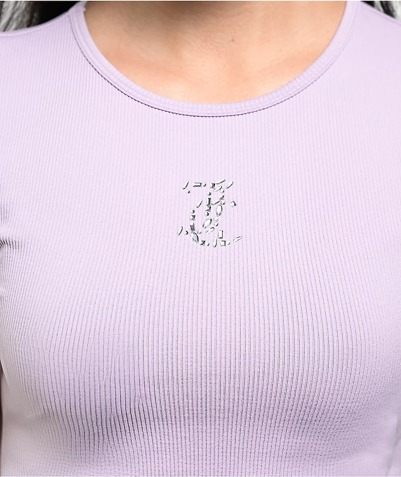 Juicy Couture Seamless Orchid Petal Crop T-Shirt