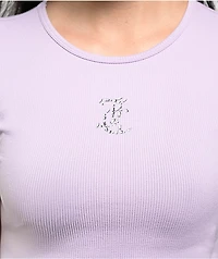 Juicy Couture Seamless Orchid Petal Crop T-Shirt