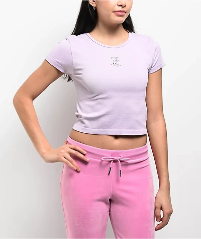 Juicy Couture Seamless Orchid Petal Crop T-Shirt