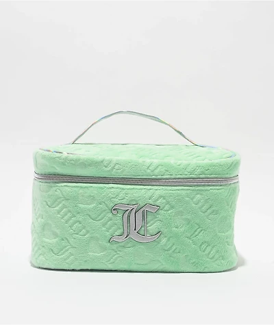 Juicy Couture Terry Train Green Velour Makeup Bag