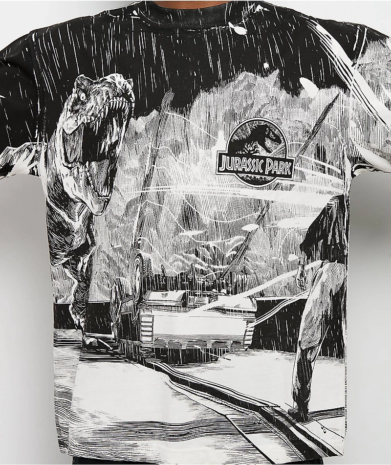 Jurassic Park Flare White T-Shirt