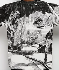 Jurassic Park Flare White T-Shirt