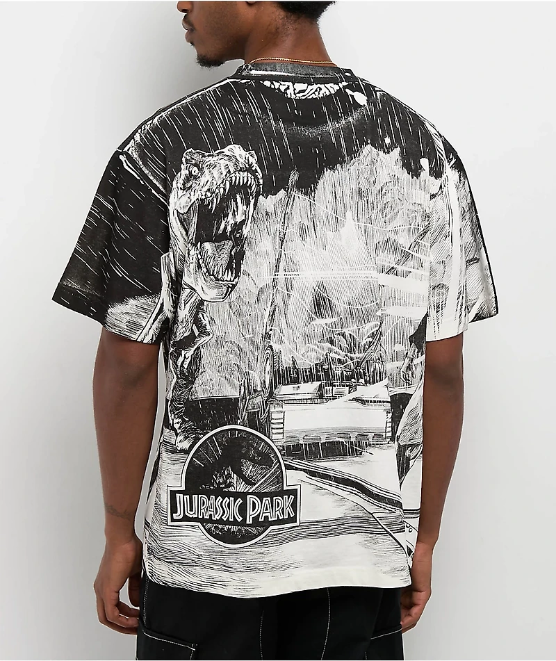 Jurassic Park Flare White T-Shirt