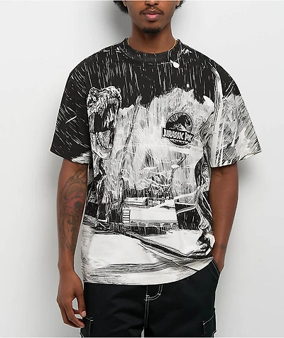 Jurassic Park Flare White T-Shirt