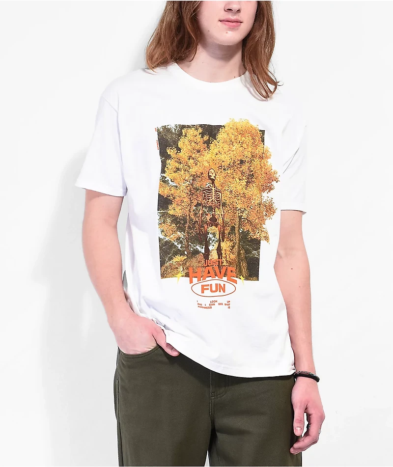 Just Have Fun Always Look Up White T-Shirt