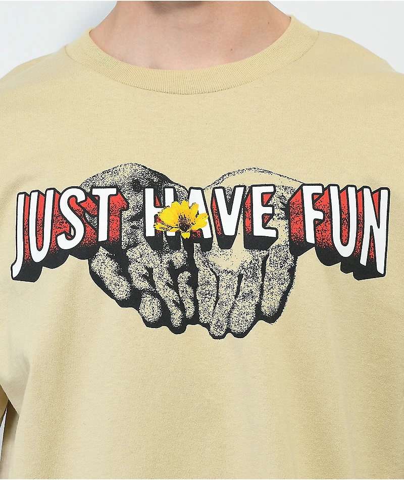 Just Have Fun Peace Offering Tan T-Shirt