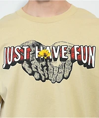 Just Have Fun Peace Offering Tan T-Shirt
