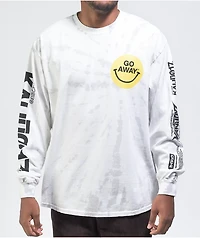 KAIJU017 GIRL017 Light Grey Tie Dye Long Sleeve T-Shirt