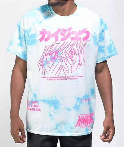 KAIJU017 Remember Blue & White Tie Dye T-Shirt