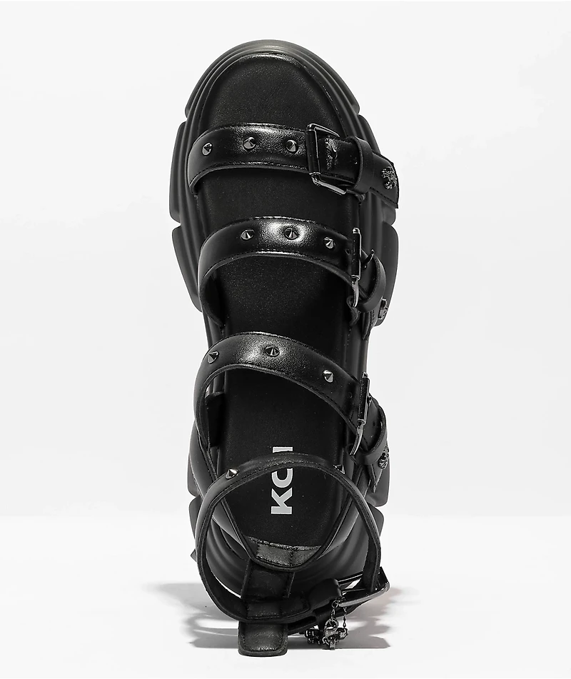 KOI A Raining Vengeance Charm Black Sandals