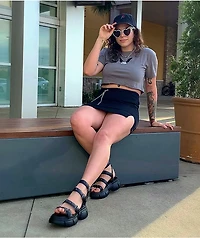 KOI A Raining Vengeance Charm Black Sandals