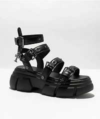 KOI A Raining Vengeance Charm Black Sandals