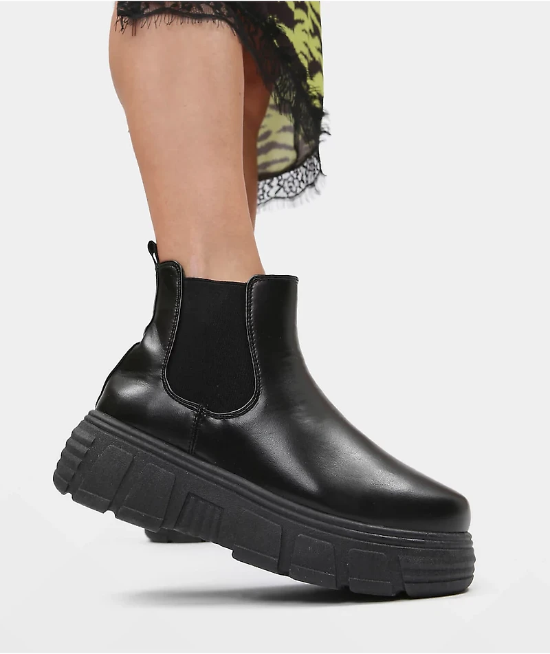 KOI AC4 Black Platform Boots