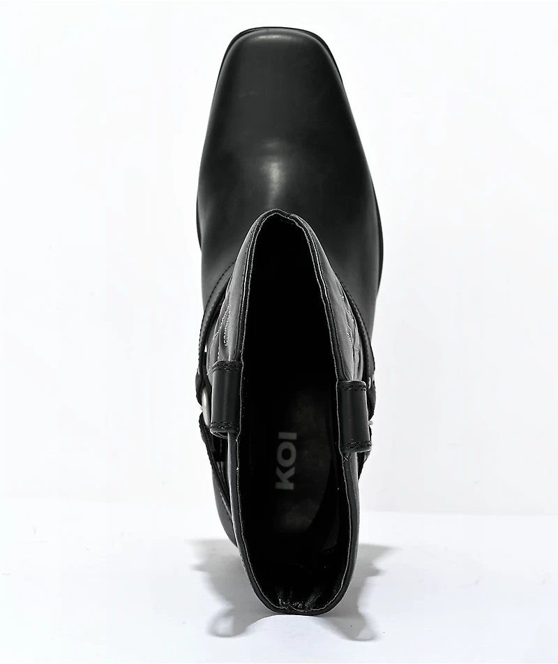 KOI Broken Bronco Black Cowboy Boots