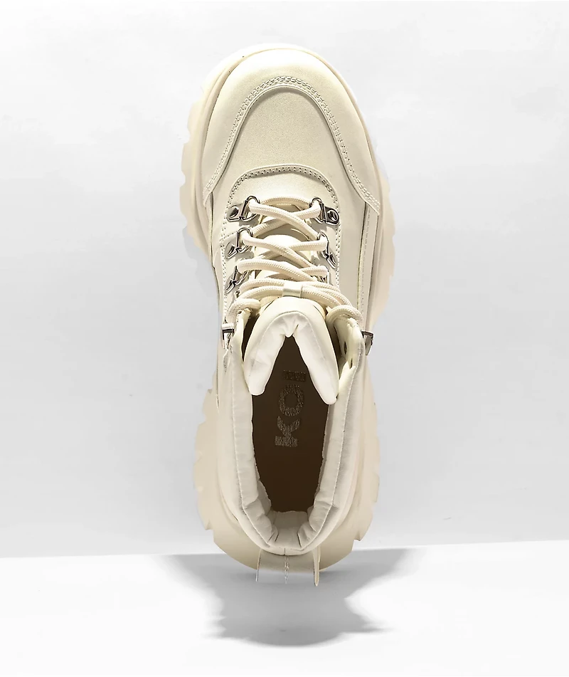 KOI Gooey White Platform Boots